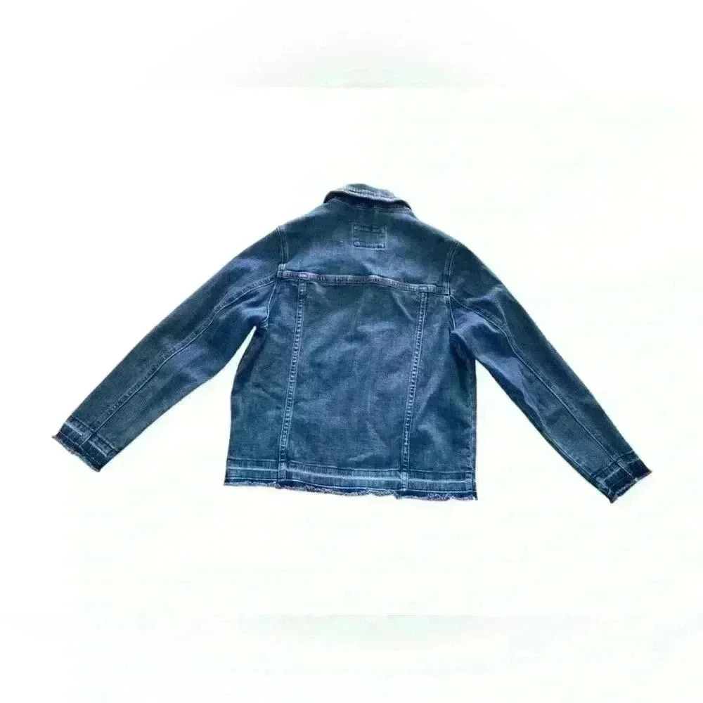 JUDY BLUE Destroyed/Distressed Denim Jacket - Picture 2 of 10